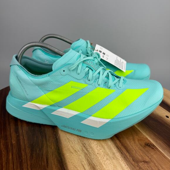 Adidas Adizero Adios Pro 4 Men\'s 13.5- Running Shoes Aqua Lucid Lemon JR1251 main image 6